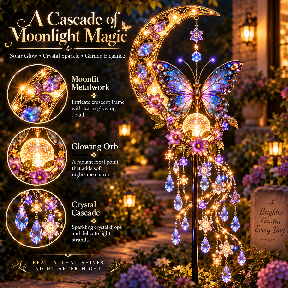 🦋Butterfly Moonlight Cascade A Little Moonlight Magic for Your Garden🌺