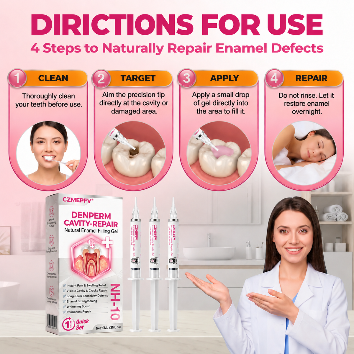 Cavity-Repair Natural Enamel Filling Gel